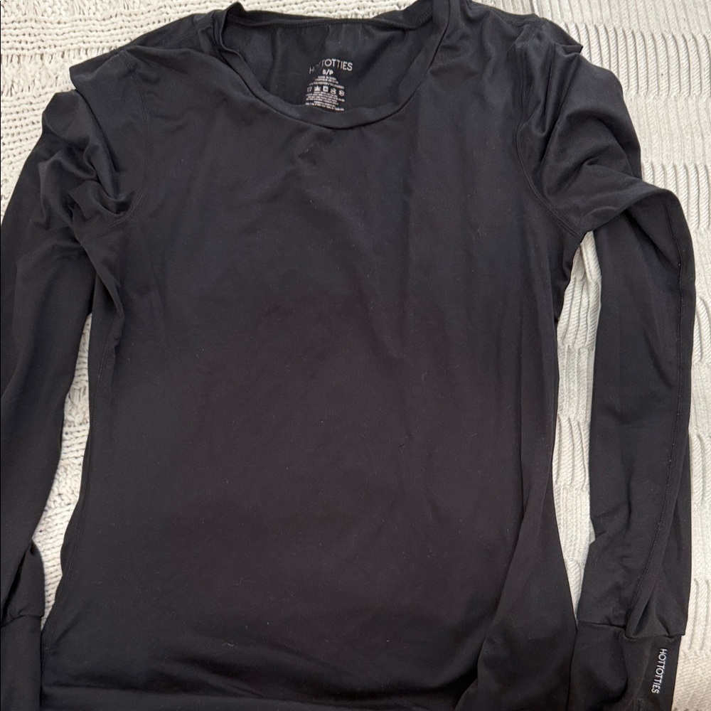 Women's Sporty Black Long Sleeve Top